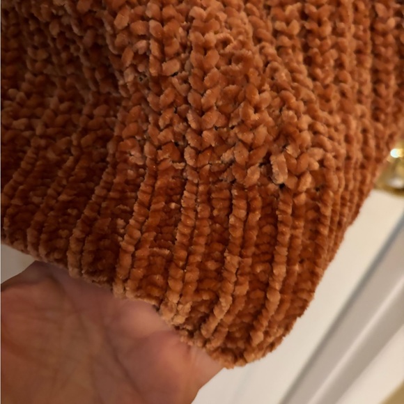 Fringed Rust Chenille Sweater - Picture 3 of 6